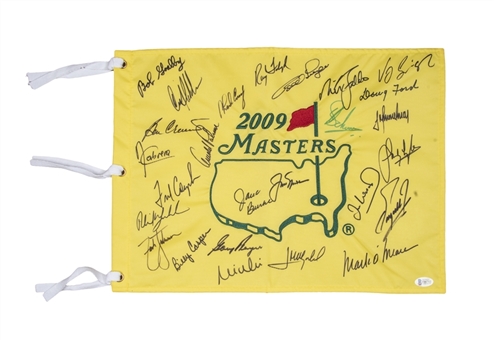2009 Masters Golf Flag With 25 Signatures (Beckett)